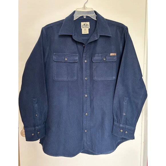 Old Mill Men Flannel Navy Blue Shirt Size XL - Picture 3 of 4